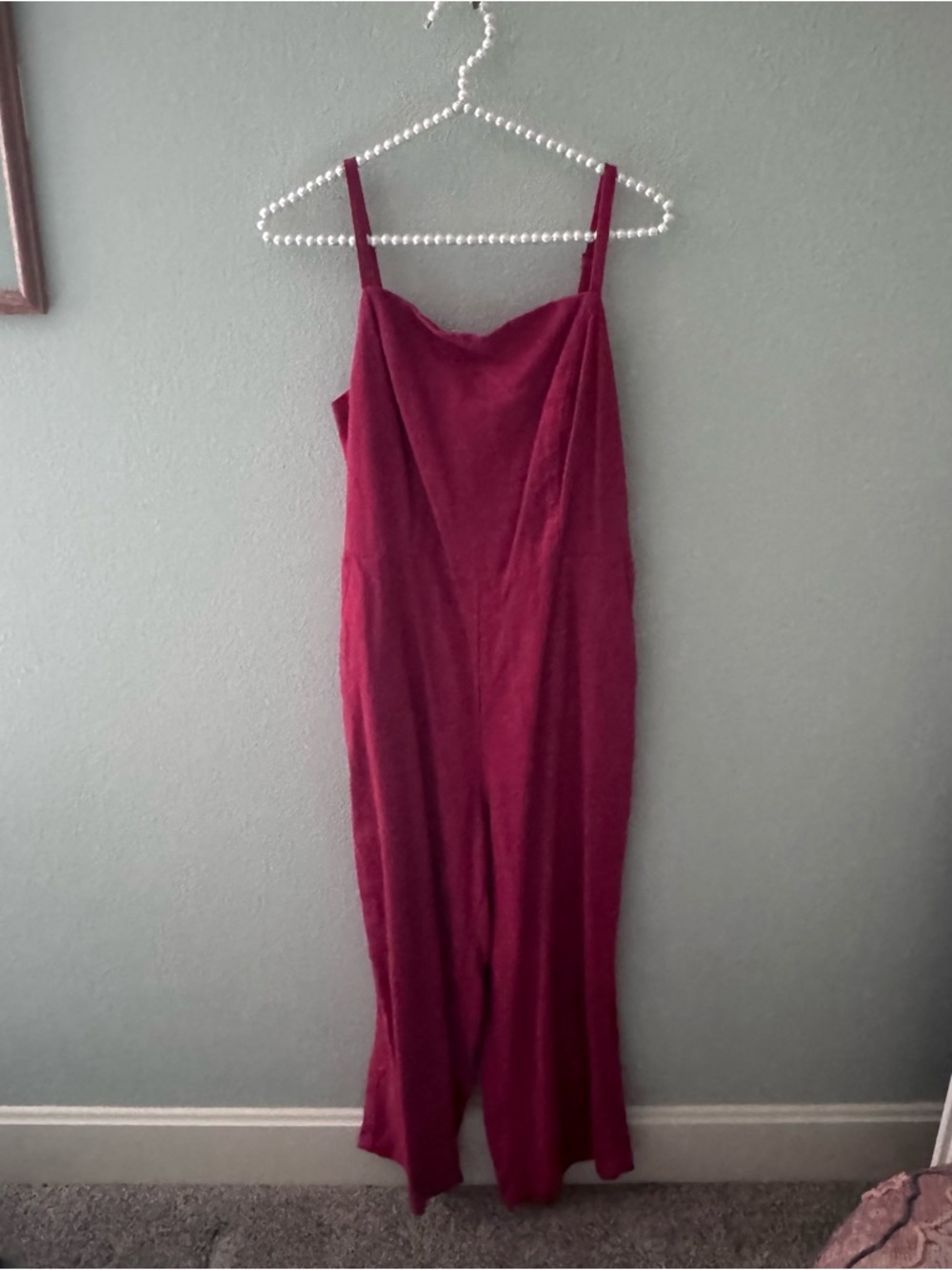 Old Navy Red Slip Jumpsuit with Spaghetti Straps